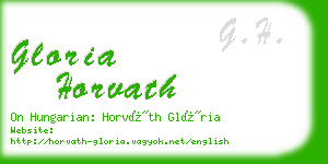 gloria horvath business card